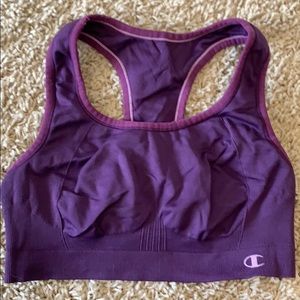 Reversible purple sports bra
